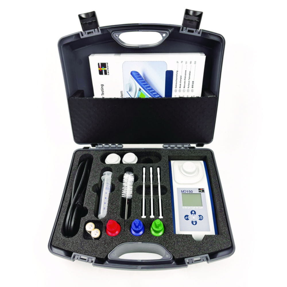 Photometer MD150 Cl-CyA-pH, with liquid and tablet reagents