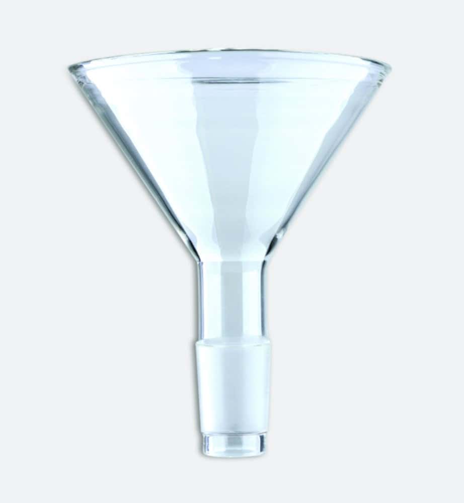 Entonnoir à poudre, à col rodé, en verre borosilicaté 3.3
