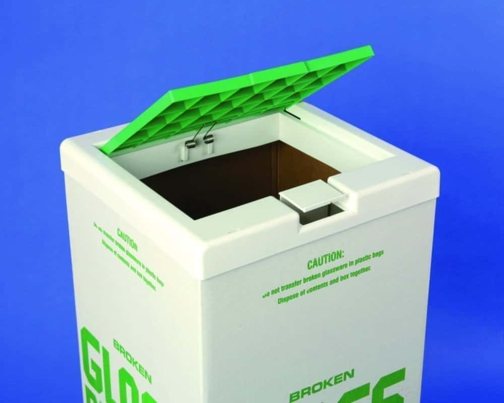 Couvercle de sécurité pour conteneur d'élimination des déchets avec ouverture de 300 x 300 mm