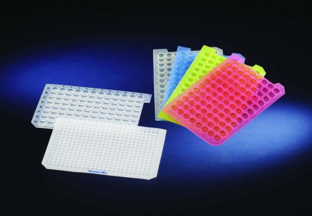 Tapis à picots Nunc™, 96 puits, silicone, préfendus