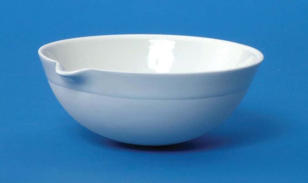 Capsule à évaporation LLG à fond arrondi, en porcelaine, forme semi profonde