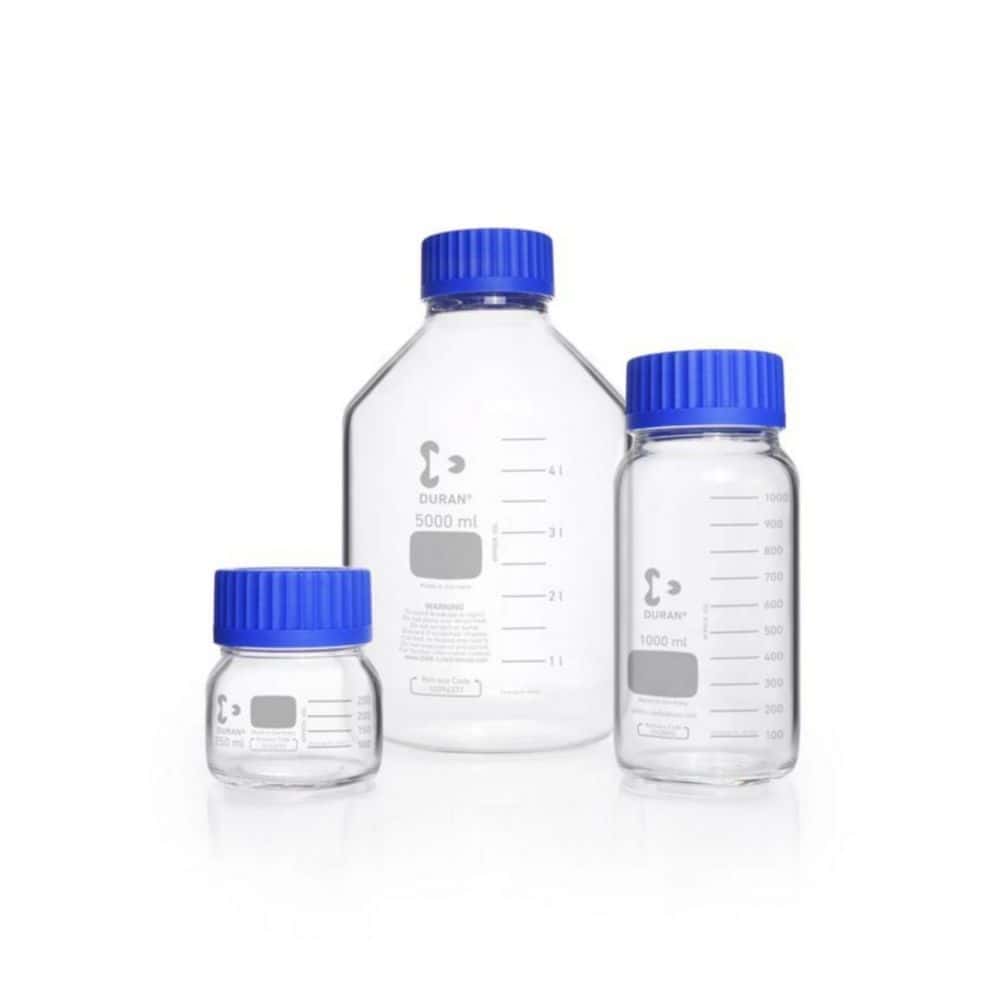 Weithalslaborflaschen GLS 80®, DURAN®, klar, mit Schraubverschluss