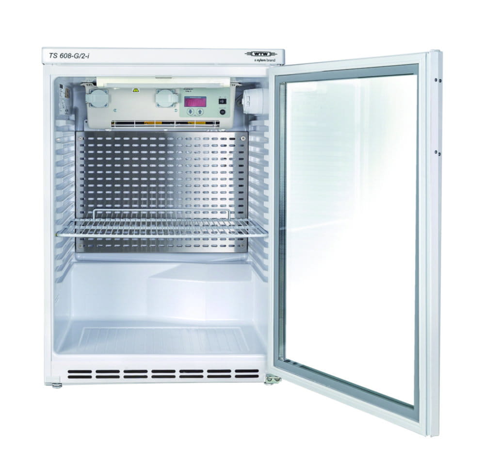 Thermostatenschrank TS 608-G/2-i für den Standardeinsatz, 2 interne Steckdosen, Glastür