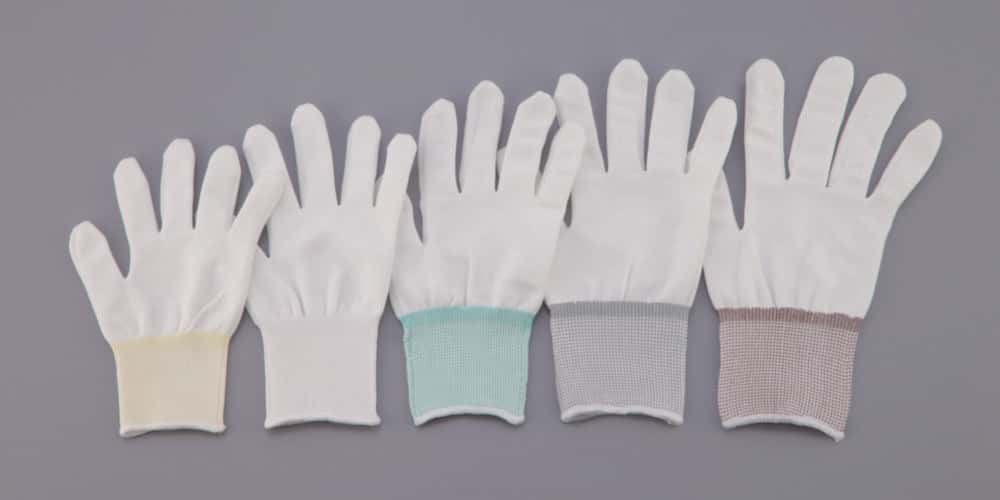 Unterziehhandschuhe weiß, Polyester oder Nylon
