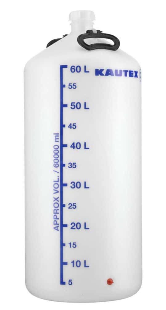 Ballonflasche, Serie 350, HDPE, mit Hahnanschluss