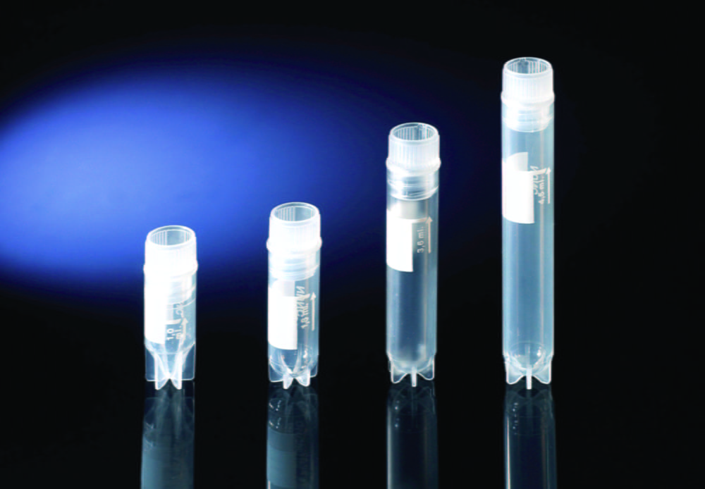 Cryotubes Nunc, with starfoot and writing area