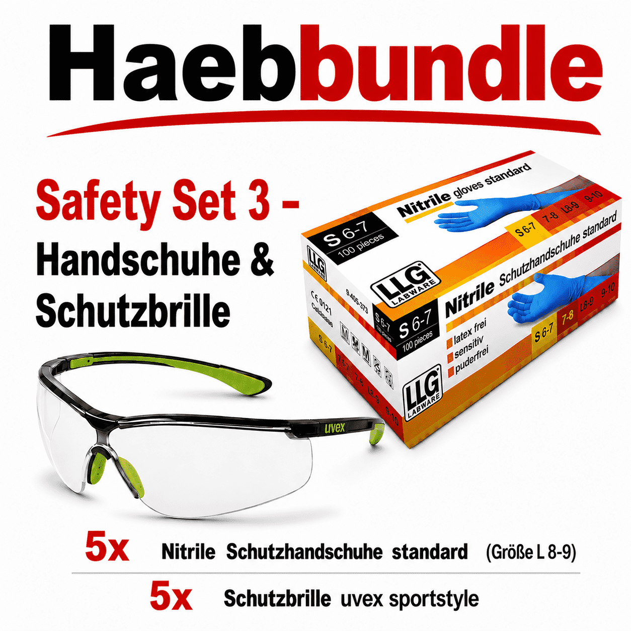 Safety Set 3 – Handschuhe & Schutzbrille