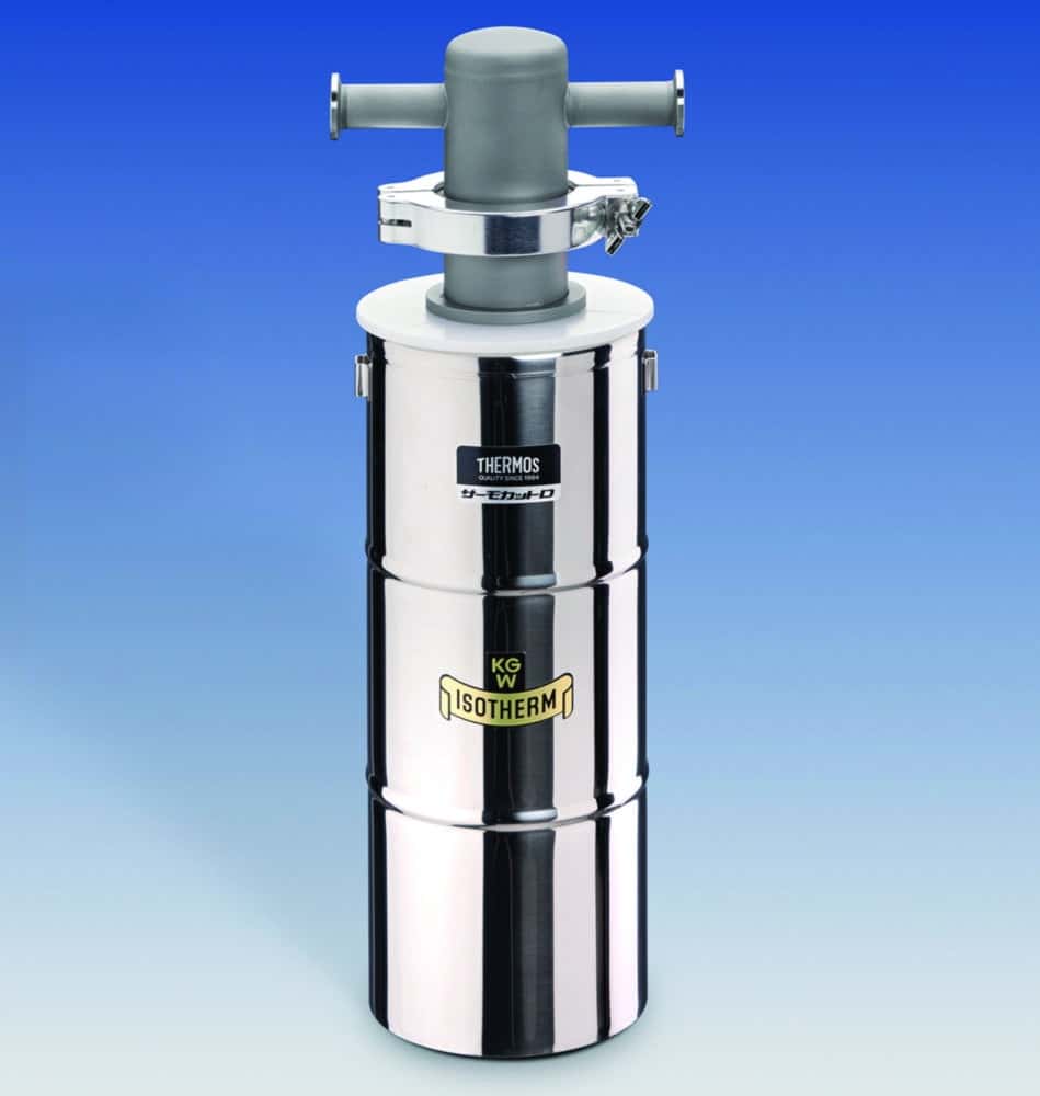 Piège à froid avec vase Dewar type DSS 2000, acier inoxydable 1.4301, en deux parties, pour glace carbonique