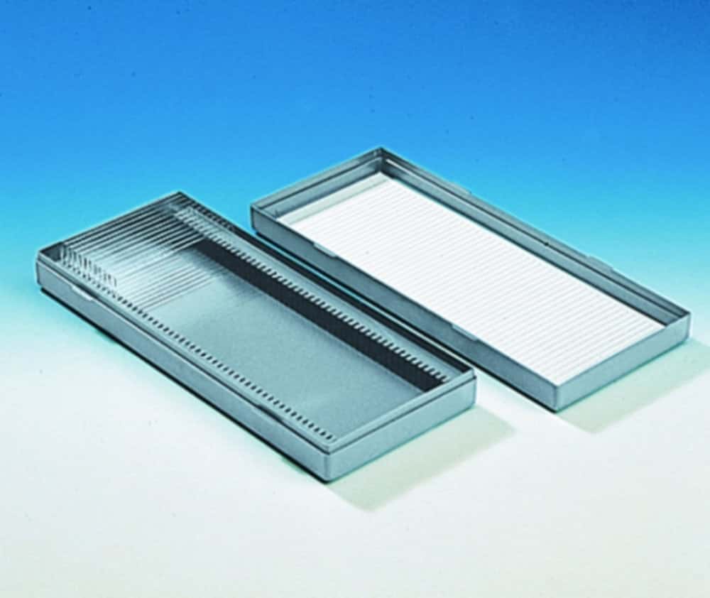 Boite pour lames de microscope, PS