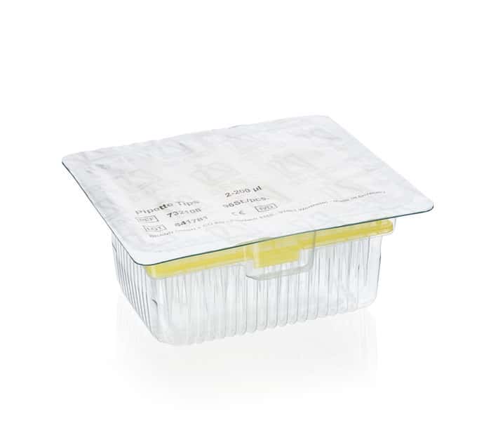 Pipettenspitzen, palettiert im TipRack, unsteril