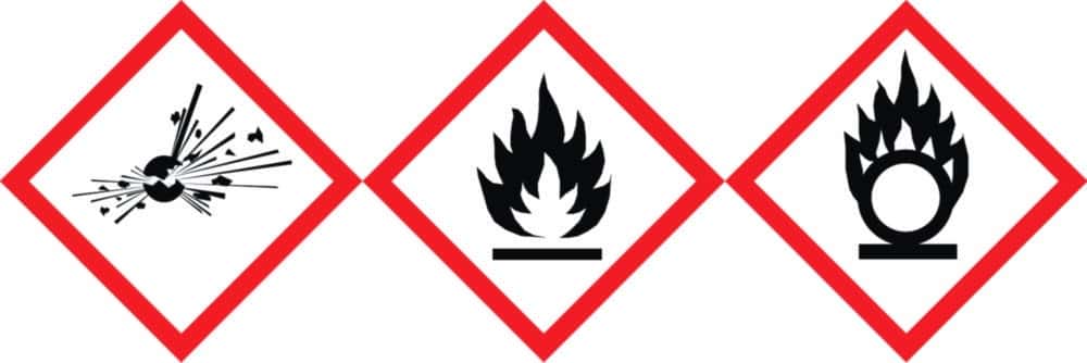 Etiquettes de sécurité GHS LLG, auto-adhésives, rouleau en boite distributrice