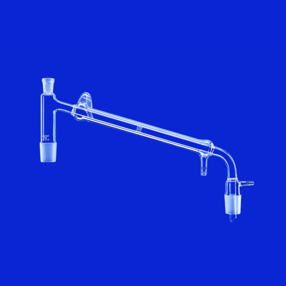 Destillierbrücken mit Liebig-Kühler und Vakuumvorstoß, DURAN®-Rohr