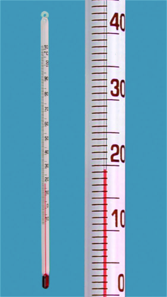 Simple type thermometer, solid stem