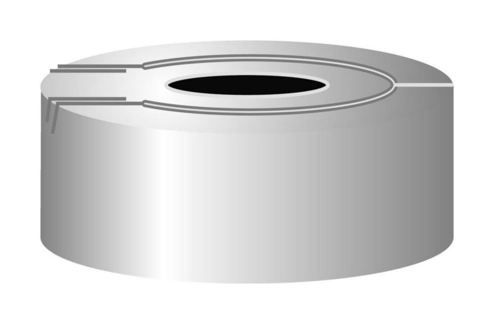 Überdruck-Sicherheitskappe N 20 Aluminium, silber, mit Loch, VE=100
