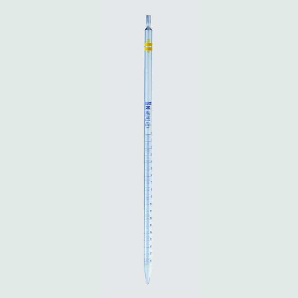 Graduated pipettes, soda glass, class AS, type 3