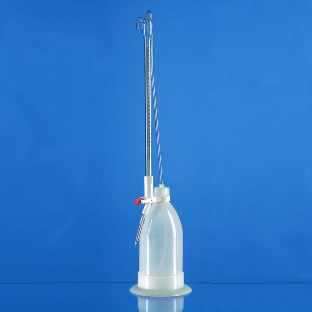 Automatic burettes, glass, Schilling pattern, boro 3.3, class B