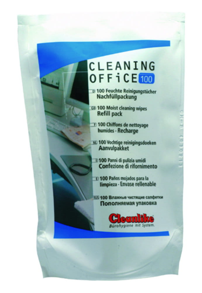 Lingettes de nettoyage de surface à l'alcool CLEANING OFFICE, recharge
