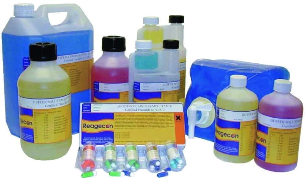 Solution tampon pH colorée