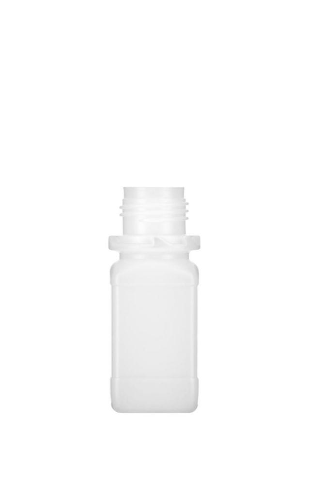 Square reagent bottles without closure, HDPE
