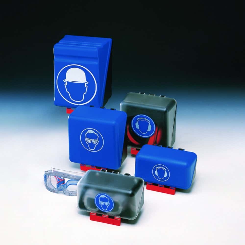 Boîte de rangement de matériel de sécurité SecuBox Mini/Midi/Maxi, Protection des yeux avec insert pour lunettes de protection