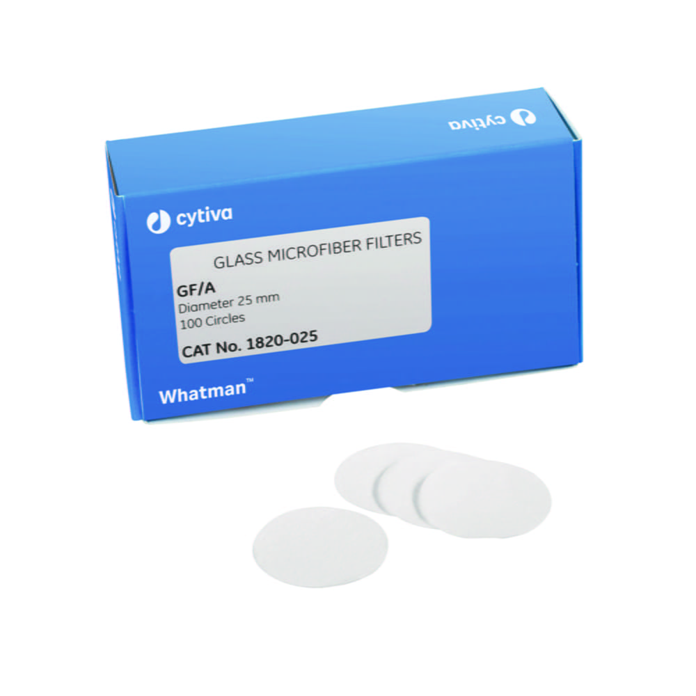 Glass microfibre filters, grade GF/A, round filters