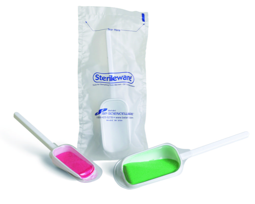 Sampling scoops with lid, PS, sterile, double bagged