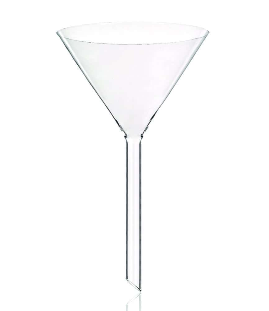 Entonnoir à usage général, en verre borosilicaté