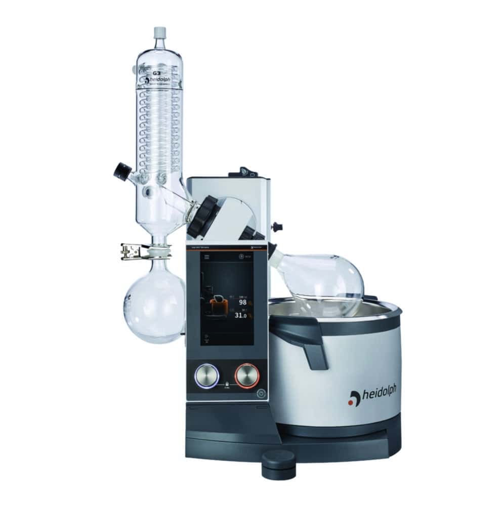 Rotationsverdampfer Hei-VAP Ultimate, mit Handlift, Vertikalkühler
