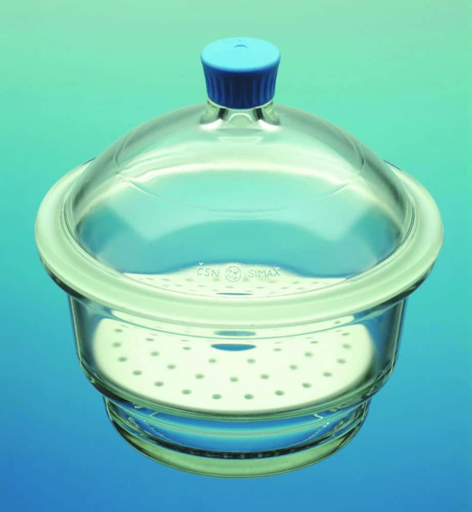 Dessiccateur, boro 3.3, avec couvercle à bouton plastique