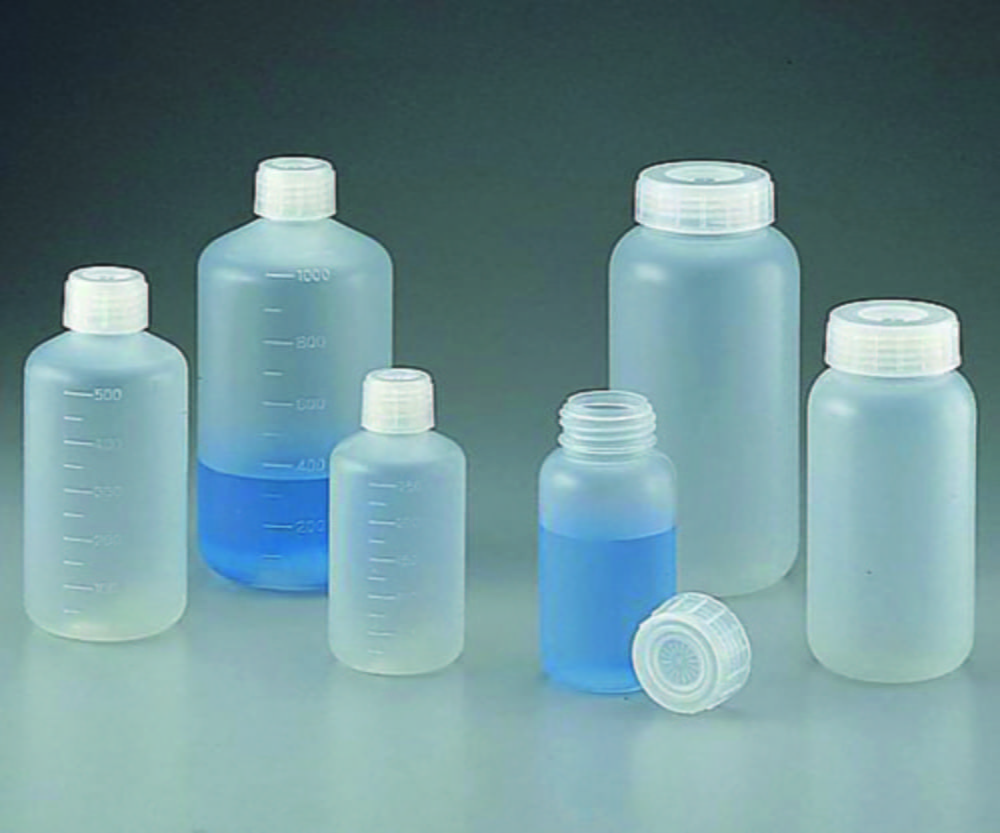 Wide-Mouth Bottles, PP, graduated, sterilized, clean package