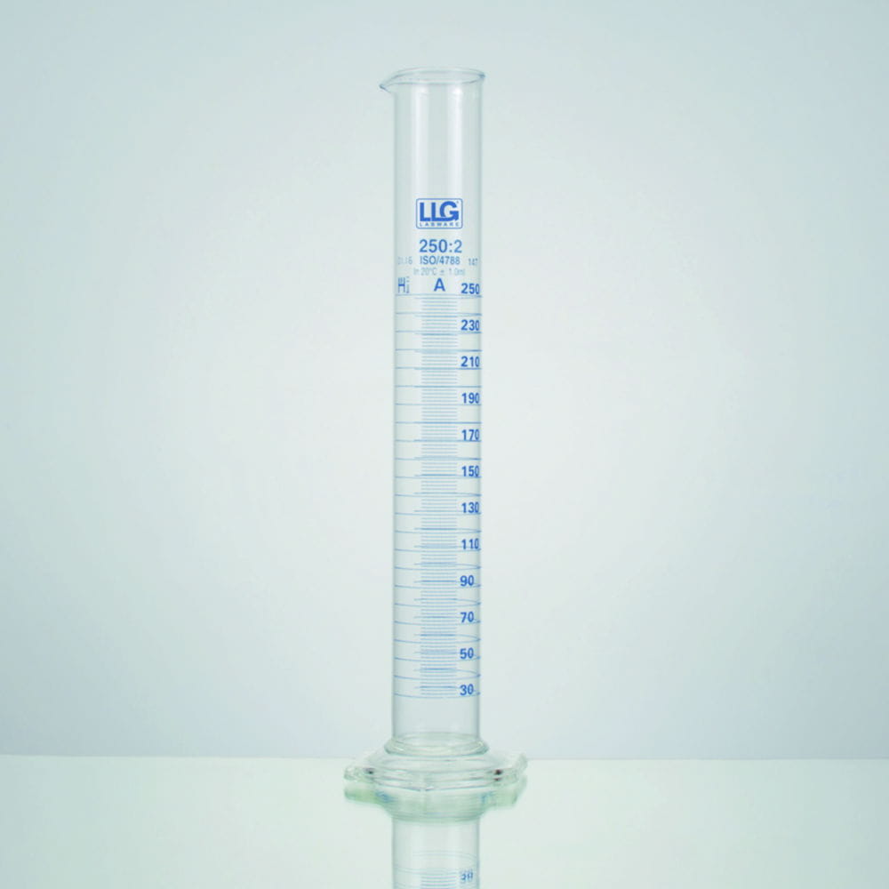 LLG-Messzylinder, Borosilikatglas 3.3, hohe Form, Klasse A