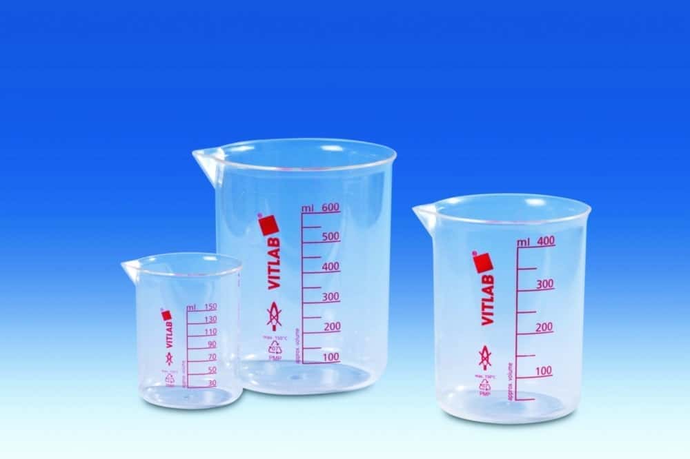Griffinbecher, PMP, aufgedruckter roter Skala