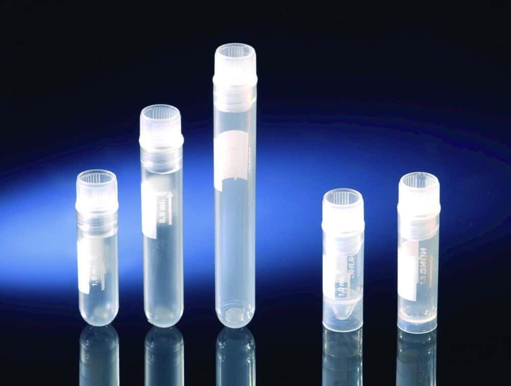 Cryotubes Nunc, with writing area