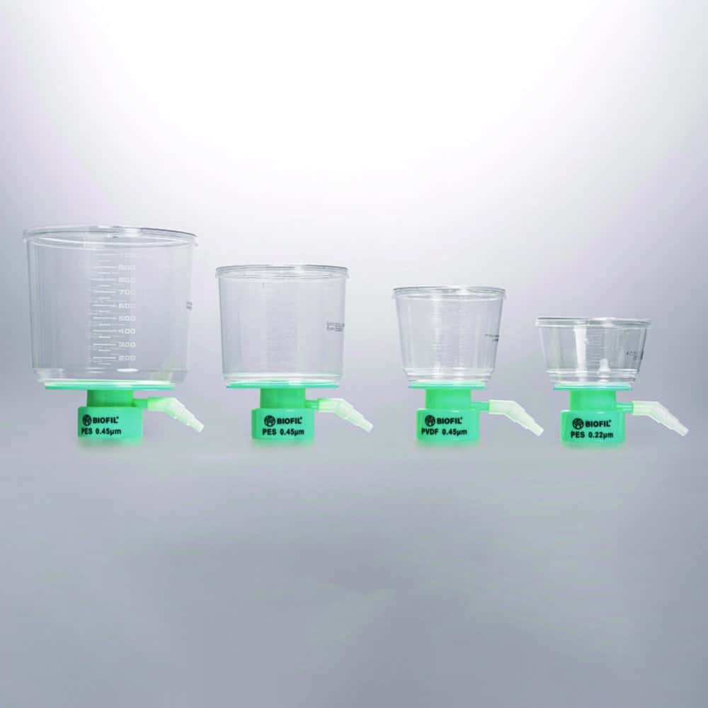 Unité de filtration sur flacon, PS, stérile, membrane PES