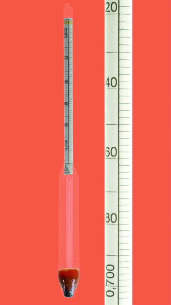Density hydrometers without thermometer