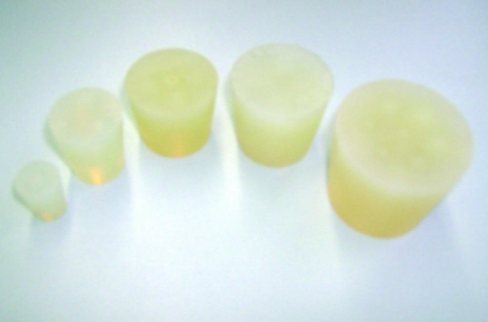 Silicone rubber stoppers