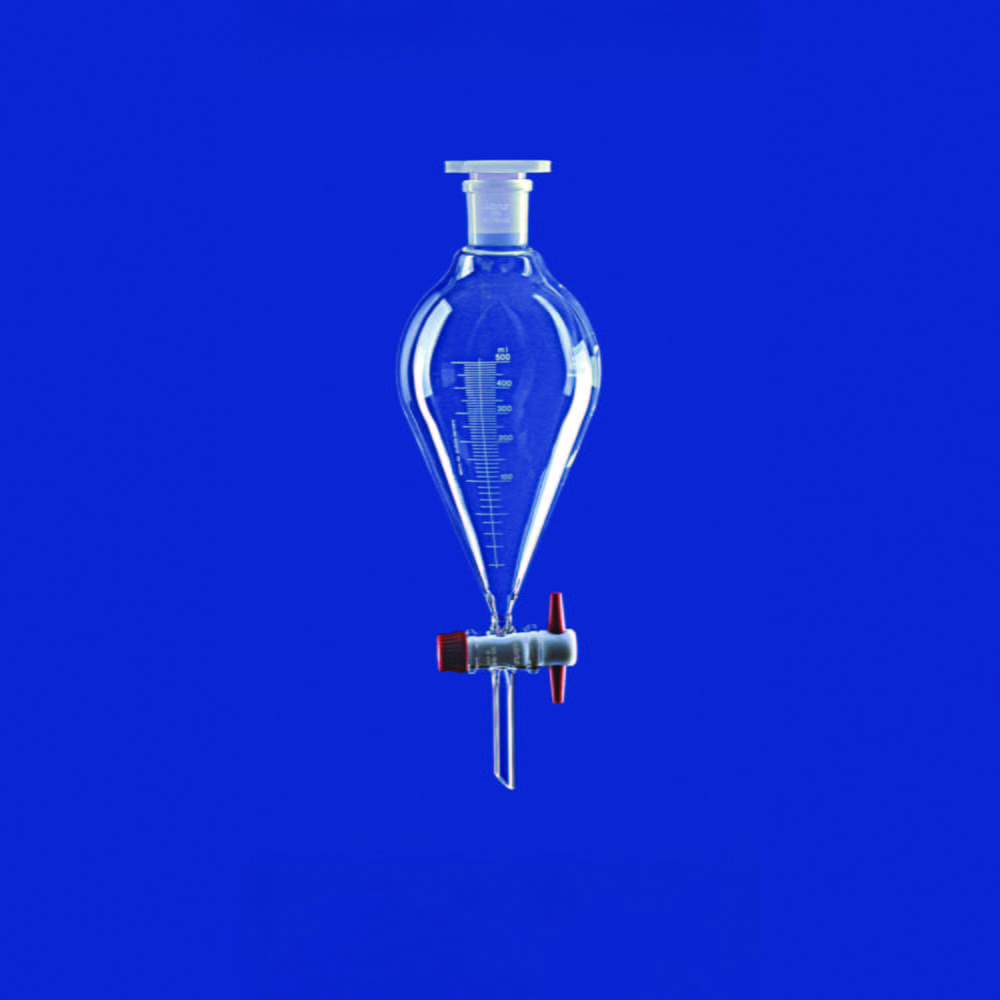 Separating funnels, conical, borosilicate glass 3.3