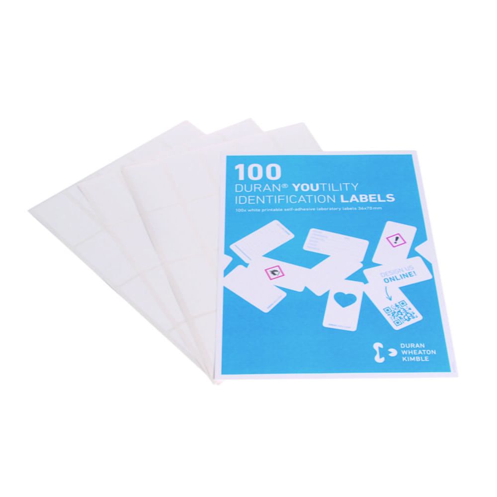 Bedruckbare Etiketten für Flaschensystem DURAN® YOUTILITY