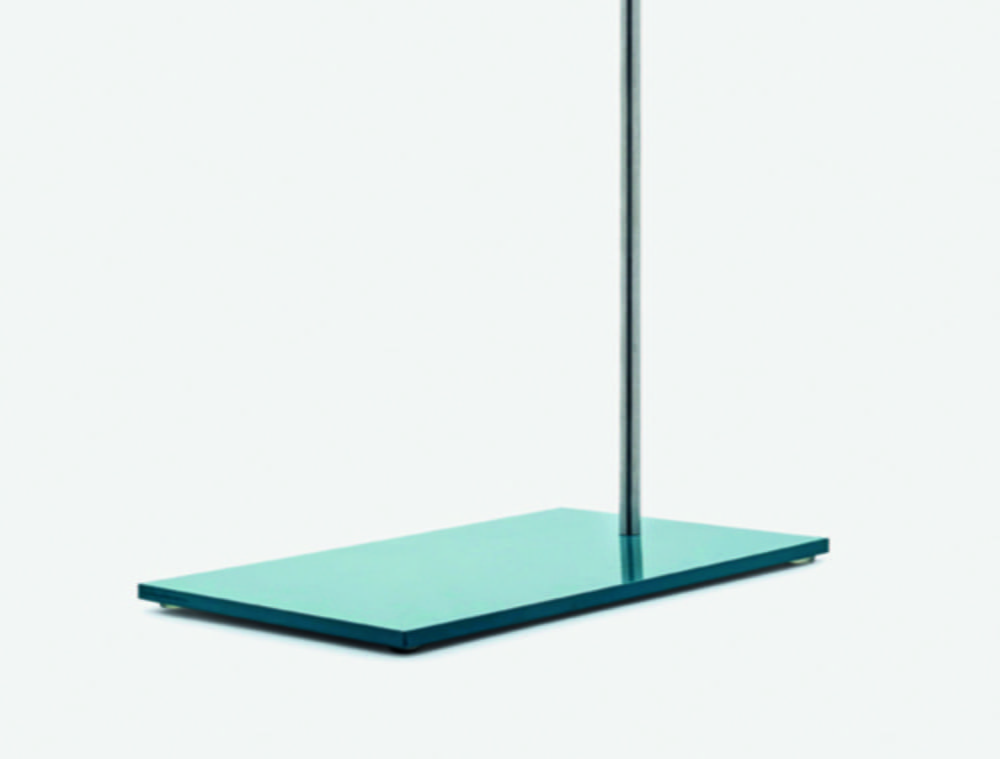 Rectangular retort stand bases, enamel, coated steel plate