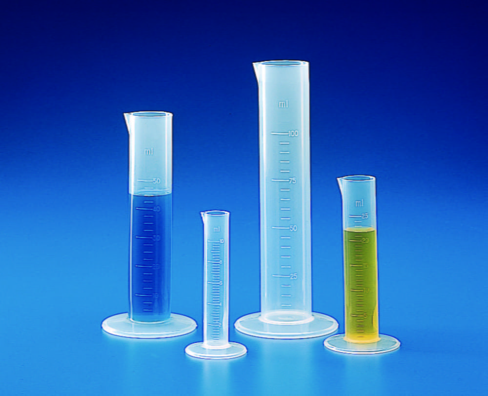 Measuring Cylinders, PP, Short Form, Moulded Graduations