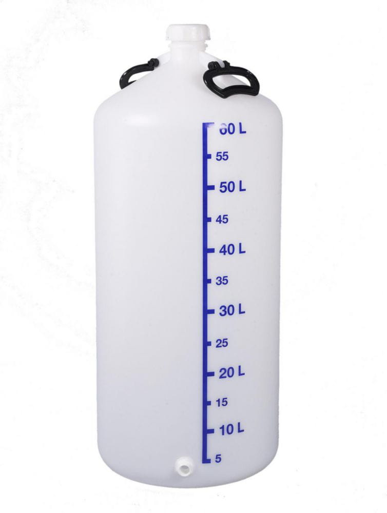 Storage bottles with threaded connector, HDPE