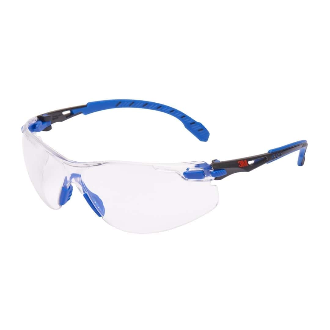 Schutzbrille Solus 1000 Scotchgard Antibeschlag-Beschichtung, grau, Rahmen blau/schwarz