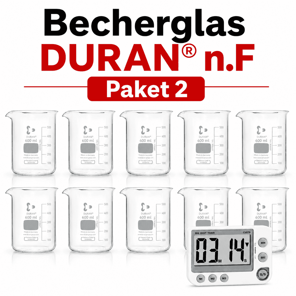 Becherglas DURAN® n.F Paket 2