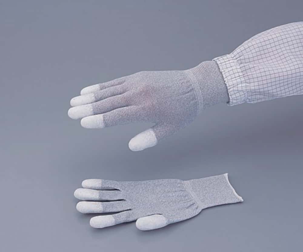 Conductive Gloves ASPURE, Anti-static, grey, Nylon, coated palm