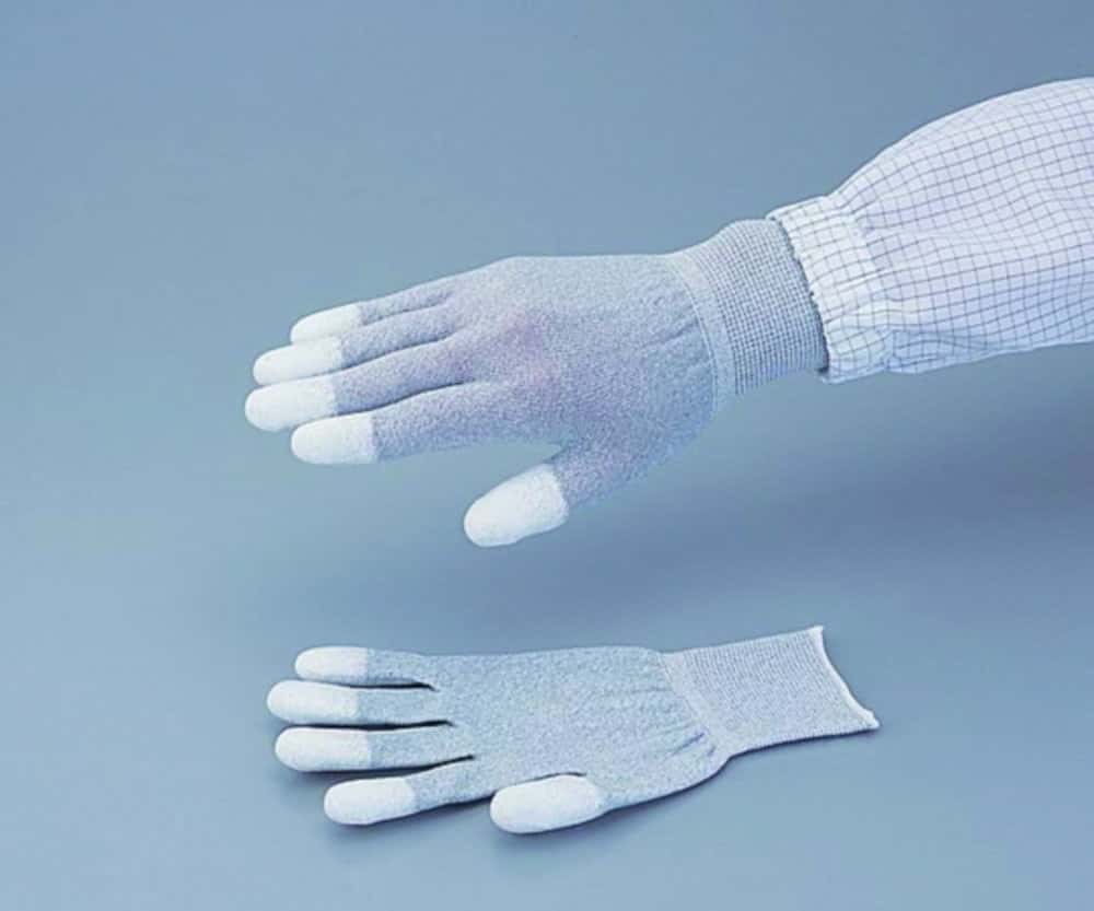 Gants conducteurs ASPURE antistatiques, gris, nylon, paumes enduites