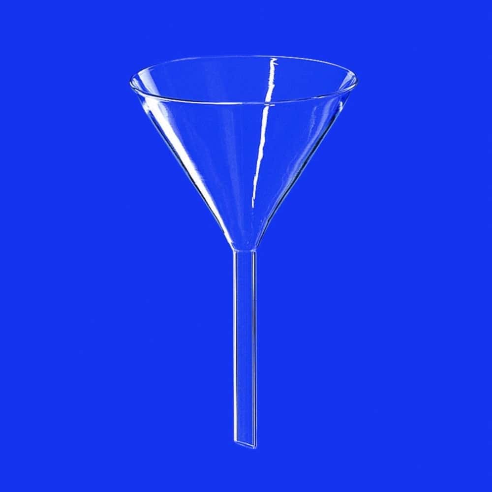Entonnoir, surface intérieure lisse, verre sodocalcique