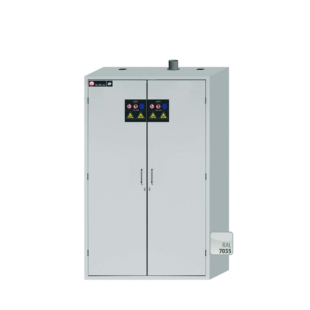 Cabinets for Acids and Alkalis SL-CLASSIC with Wing Doors, 8 pull-out shelves