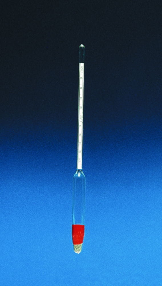 Hydrometers, relative density (S.G.)