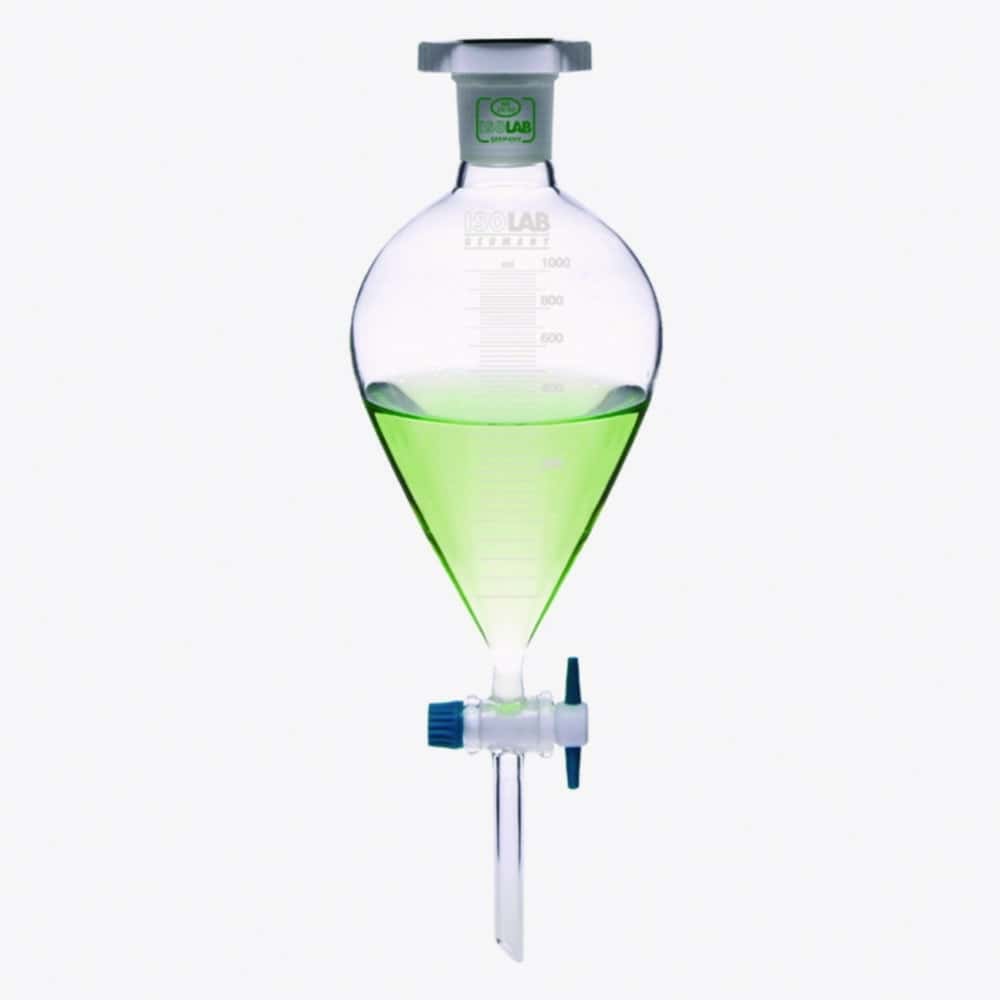 Ampoule à décanter conique en verre borosilicaté 3.3