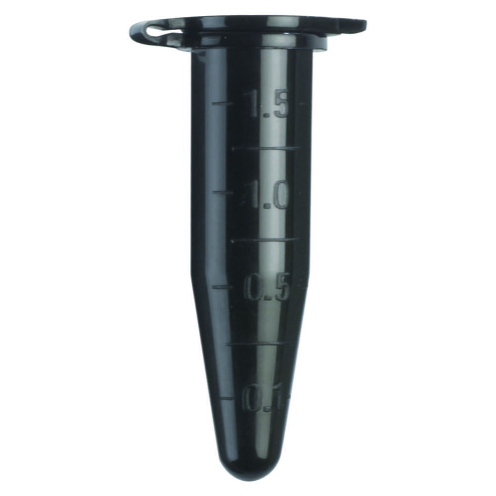 Reaction tubes, black, PP